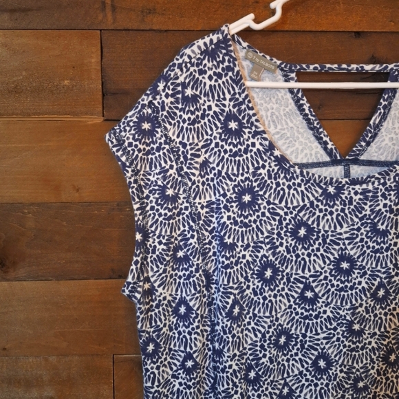 T by Talbots French Terry Dress - Geo Print SZ 2X - Picture 11 of 12